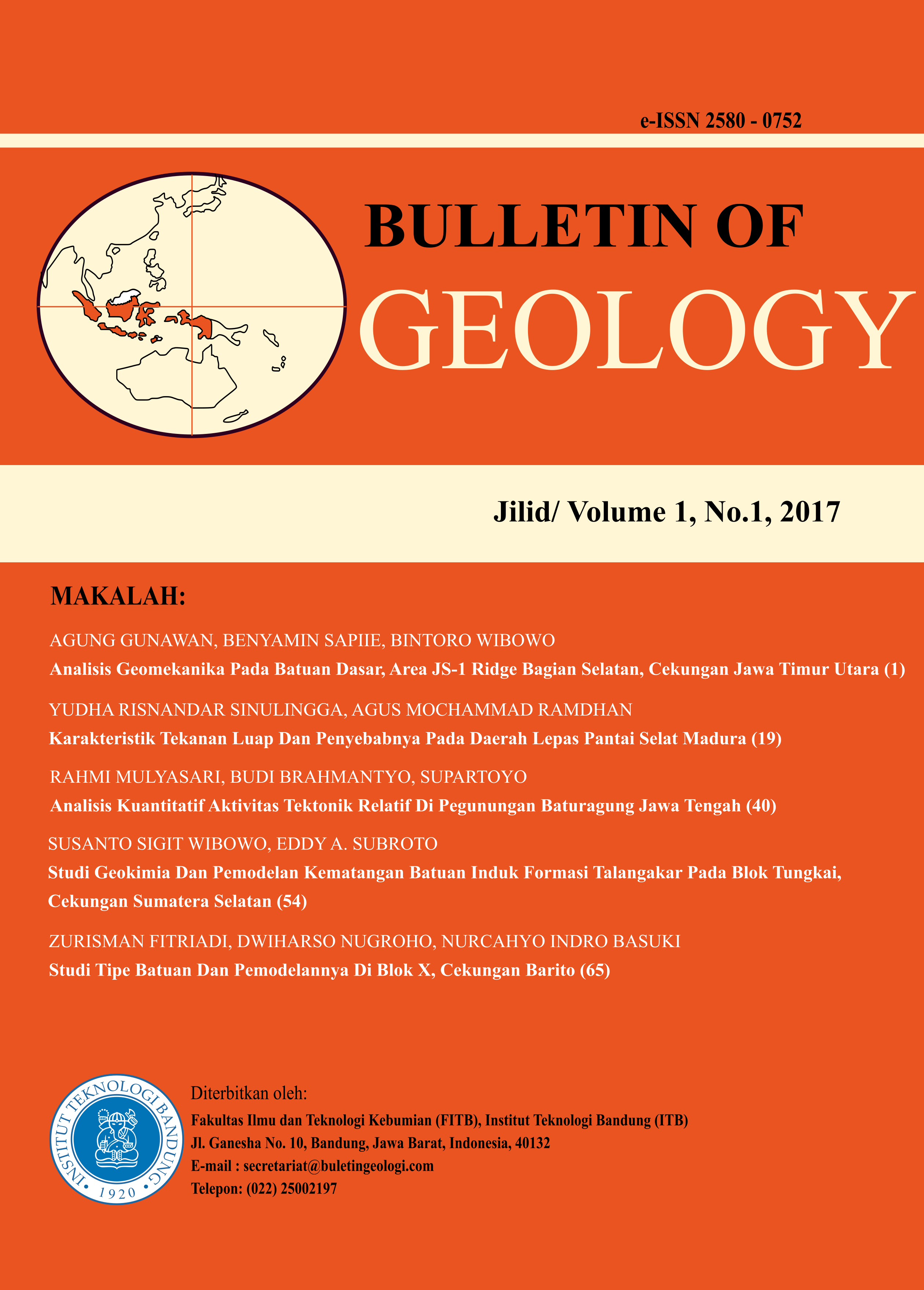 Bulletin of Geology  Vol 1 No 1 (2017) Cover